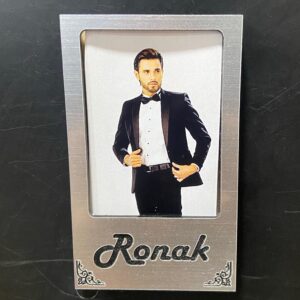 Photo Insert SILVER Fridge Magnet - Engraved