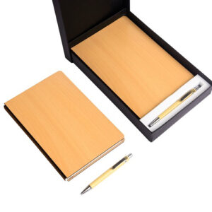 WOODEN 2 in 1 Diary & Pen (Plastic) Set