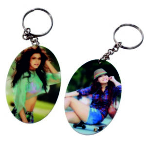 ACRYLIC OVAL KEY CHAIN
