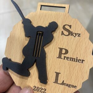 Wooden Cricket medal