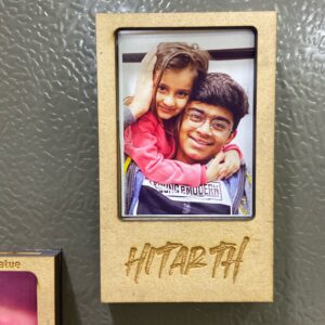 Photo Insert Fridge Magnet - Wooden Engraved